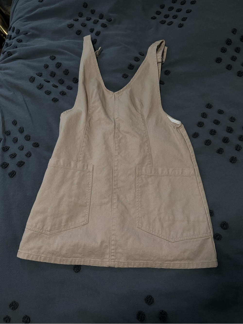 Source Unknown Khaki/Tan Pinafore Dress